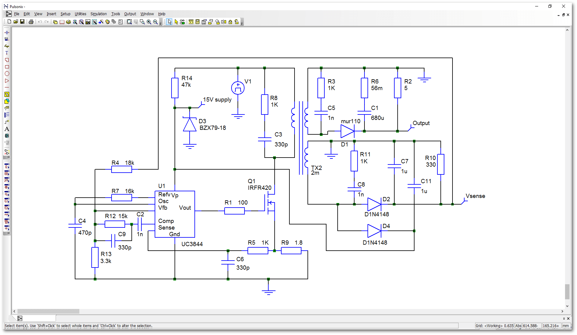 Pulsonix Schaltbild Editor